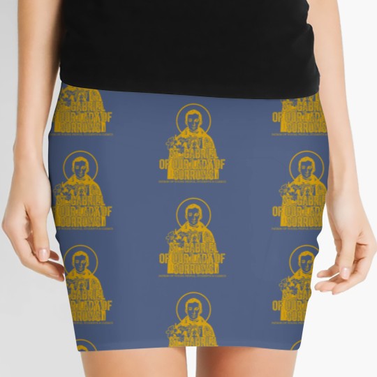 Discover catholicism gold st gabriel of our lady of sorrows saint Women's Mini Skirts
