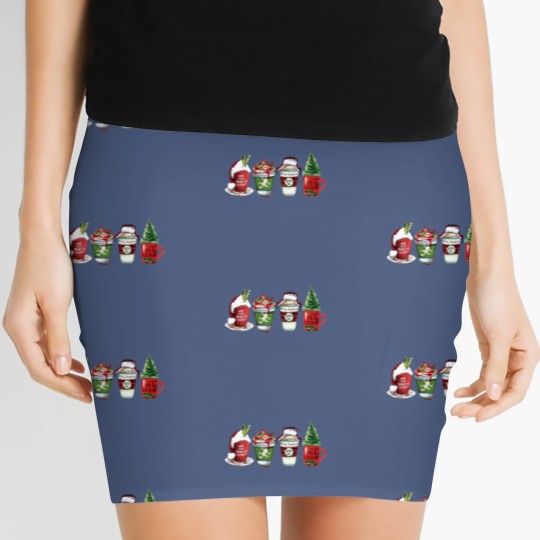 Discover Christmas Coffee Women's Mini Skirt