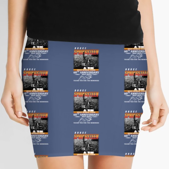 Discover Bruce Springsteen 2024 Tour Women's Mini Skirts, Bruce Springsteen 60th Anniversary