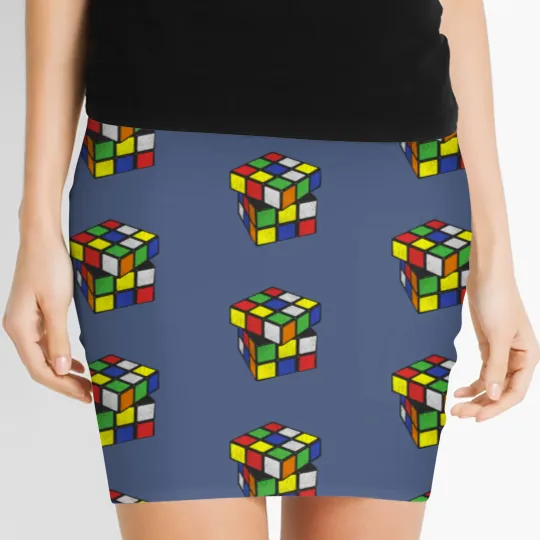 Discover Original Rubik's Cube Women's Mini Skirts