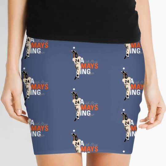 Discover Willie Mays 24 Women's Mini Skirts - The Catch Hand Draw Design