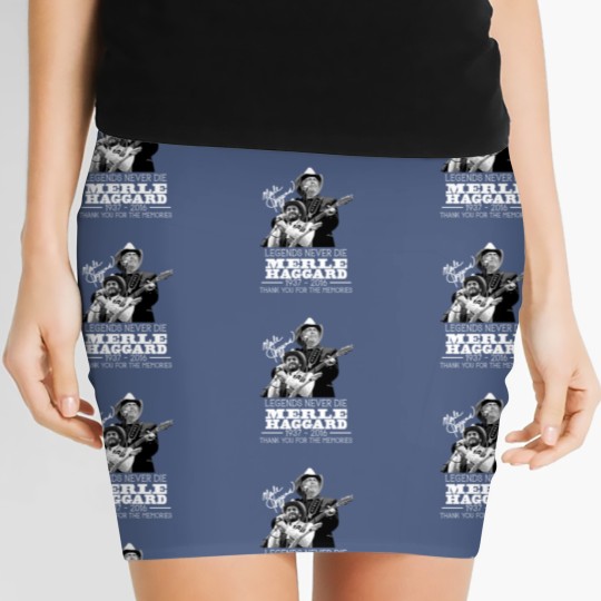Discover Vintage Merle Haggard Memories Signed Men Women's Mini Skirts