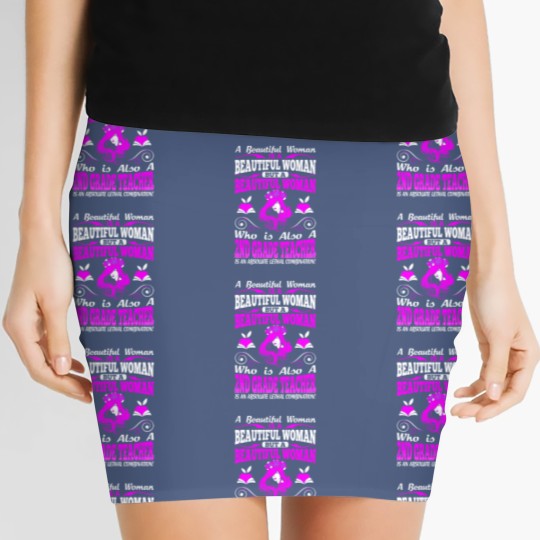 Discover Beautiful Woman 2nd Grade Teacher Lethal Women's Mini Skirts