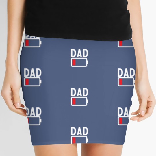 Discover Funny Low Battery Dad daddy and son gift Women's Mini Skirts
