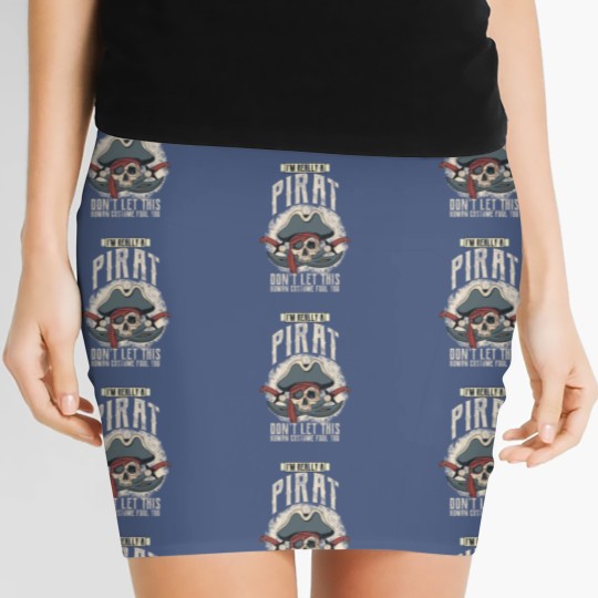 Discover Pirate Costume Jolly Roger Skull Eye Patch Women's Mini Skirts