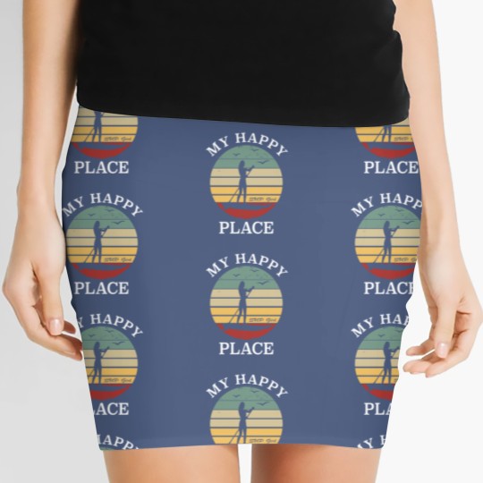 Discover Stand Up Paddle - SUP Girl - My Happy Place Sunset Women's Mini Skirts