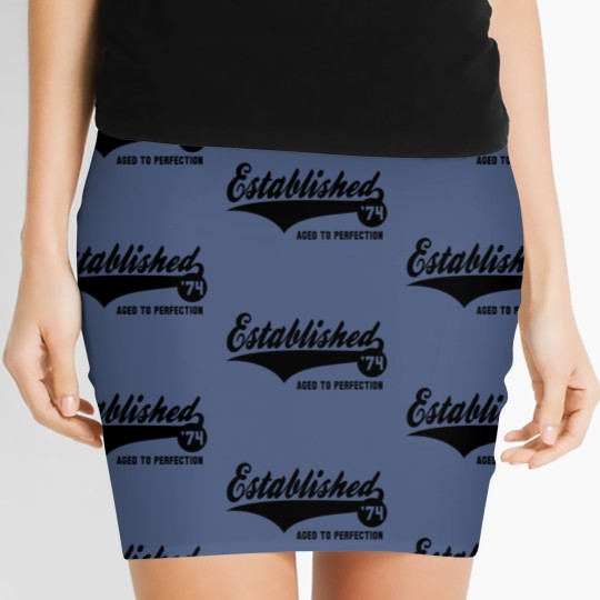 Discover Established 1974 - Birthday Anniversaire Design Women's Mini Skirts