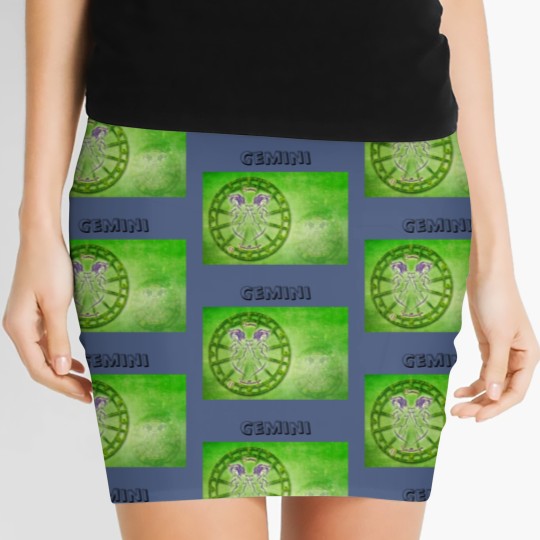 Discover Gemini Zodiac Astrology design Women's Mini Skirts