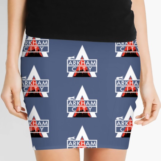 Discover Arkham City Logo White Women's Mini Skirts