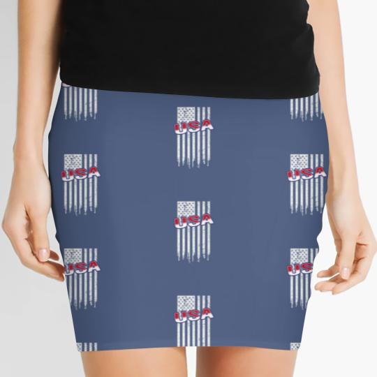 Discover USA Patriot Flag Celebrate 4Th Of July Proud Ameri Women's Mini Skirts
