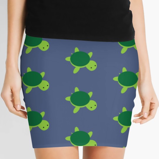 Discover Cute Green Turtle Women's Mini Skirts