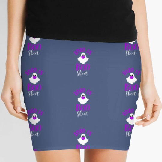 Discover Halloween Humor 2020 Is Boo Sheet Funny Face Mask Women's Mini Skirts