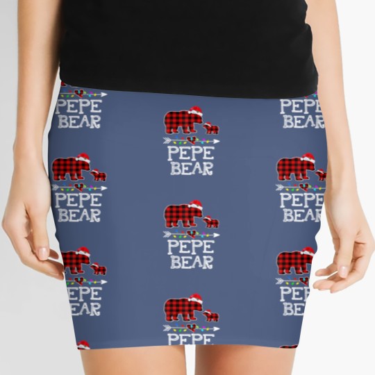 Discover Red Plaid Pepe Bear Women's Mini Skirts