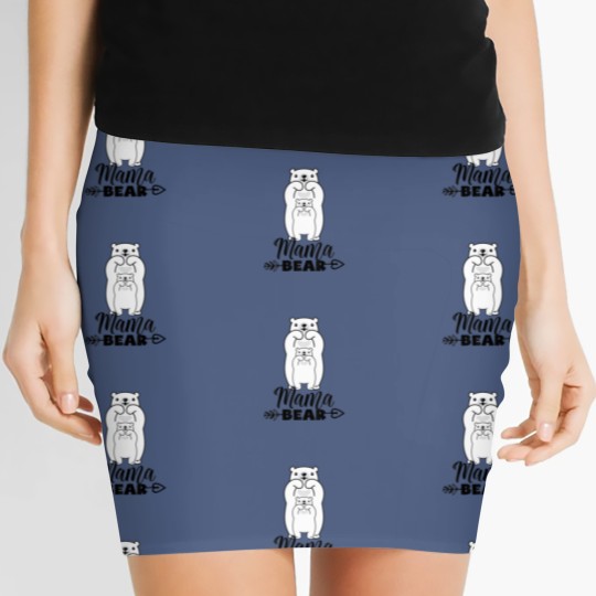 Discover Mama Bear Love Bear Funny Mothers Day Fathers Day Women's Mini Skirts