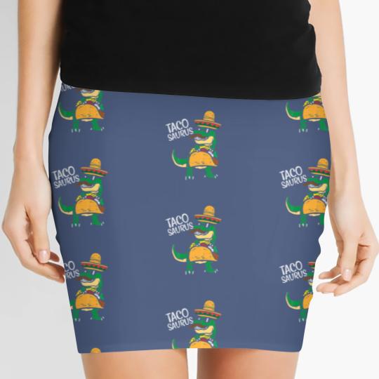 Discover Kids Tacosaurus Taco Dino Trex Cinco De Mayo Women's Mini Skirts