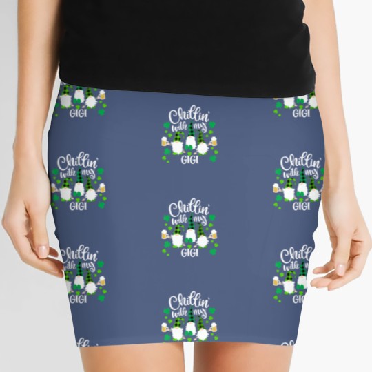 Discover Chillin With My Gigi St Patricks Day Gnomes Garden Women's Mini Skirts