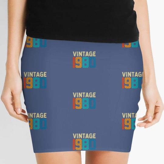 Discover 42Nd Birthday Vintage 1980 - 42 Years Old Men Wome Women's Mini Skirts