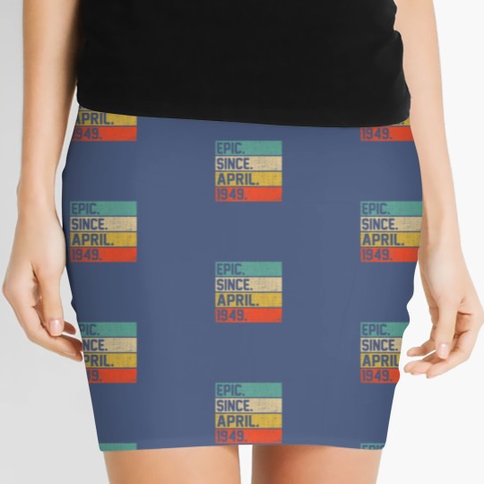 Discover Vintage Men Women 73Rd Birthday Epic Since April 1 Women's Mini Skirts