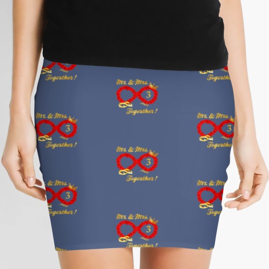 Discover Rose Mr Mrs Infinite Love Together Married Couple Women's Mini Skirts