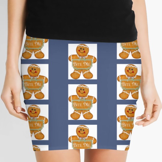 Discover Christmas Gingerbread Man - Bite Me Women's Mini Skirts