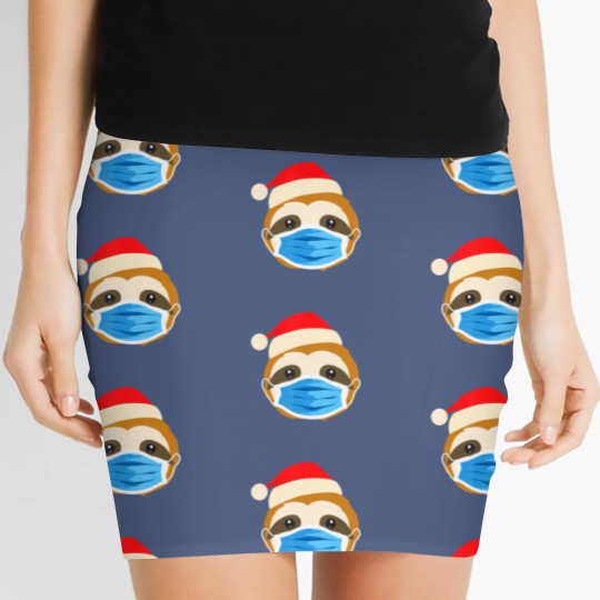 Discover Sloth Wearing Face Mask Pajamas Christmas Gifts Women's Mini Skirts