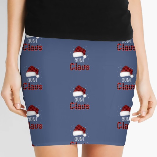 Discover Womens Funny Santa Aunt Claus Christmas Matching F Women's Mini Skirts