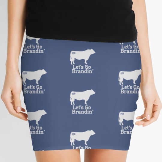 Discover Let's Go Brandin' Ranching Farming Cattle Branding Women's Mini Skirts