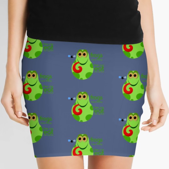 Discover Funny Frog Quote Women's Mini Skirts