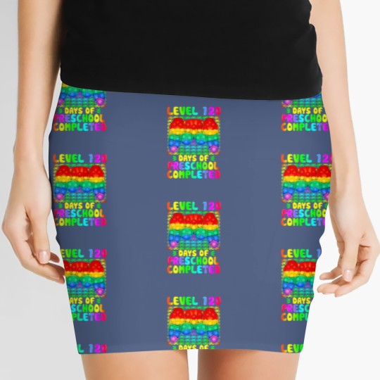 Discover Level 120 Days Of Preschool Completed Video Game P Women's Mini Skirts