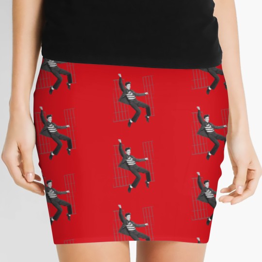 Discover Elvis Presley Jailhouse Rock Women's Mini Skirts Licensed Rock N Roll Music Women's Mini Skirts White