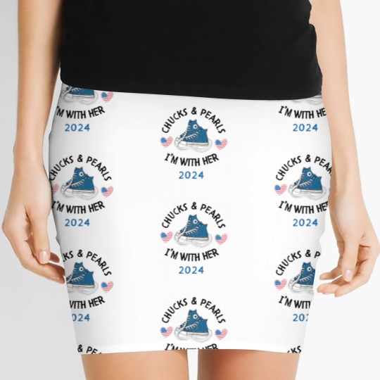 Discover Kamala Harris 2024 - Chucks and Pearls Women's Mini Skirt