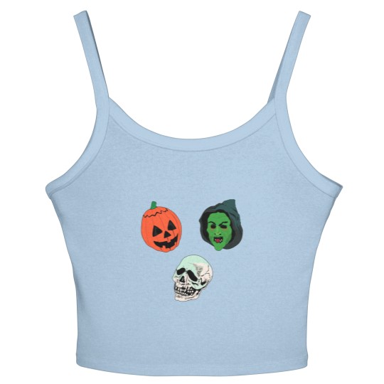 Discover Silver Shamrock Mask Set Women's Spaghetti Strap Tank Tops