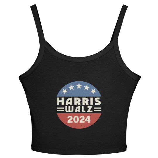 Discover Harris Walz Women's Spaghetti Strap Tank Tops, Kamala Harris Tim Walz President VP 2024 Women's Spaghetti Strap Tank Tops, Tim Walz