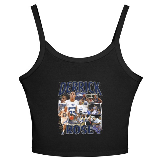 Discover Derrick Rose Women's Spaghetti Strap Tank Tops - Derrick Rose - Retro American Basketball Women's Spaghetti Strap Tank Tops