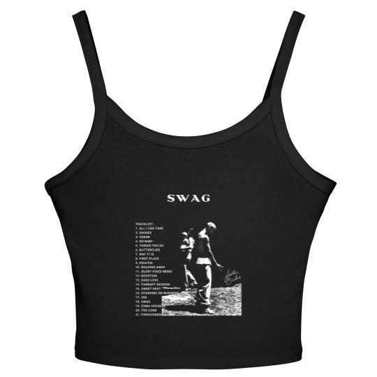 Discover justin Bieber SWAG Women's Spaghetti Strap Tank Tops Album Launch Exclusive