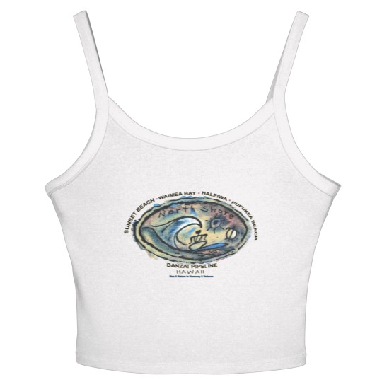 Discover Vintage Sunset Beach Banzai Pipeline, Hawaii Women's Spaghetti Strap Tank Tops