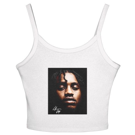 Discover Lil Tjay Women's Spaghetti Strap Tank Tops Gift For Women and Man Lil Tjay Women's Spaghetti Strap Tank Tops Rapper Lil Tjay