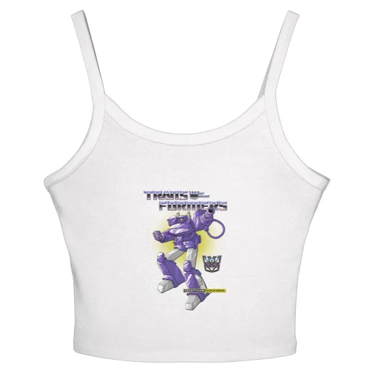 Discover Transformers Shockwave Purple Women's Spaghetti Strap Tank Tops, Transformers Rise of the Beasts Women's Spaghetti Strap Tank Tops