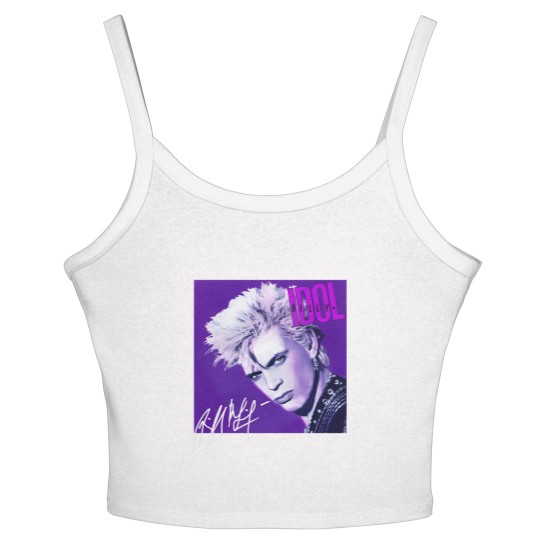Discover Billy Idol Women's Spaghetti Strap Tank Tops Billy Idol Whiplash Smile Song Cotton Women's Spaghetti Strap Tank Tops Men Women