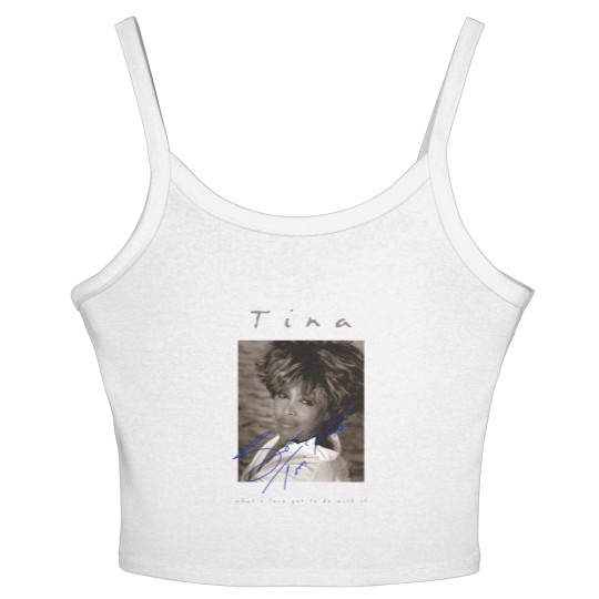 Discover Retro Signature Tina Turner Women's Spaghetti Strap Tank Tops Short Sleeve Unisex Women's Spaghetti Strap Tank Tops Women's Spaghetti Strap Tank Tops For Men Women
