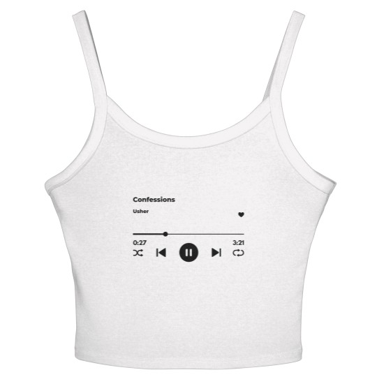 Discover Usher Confessions Women's Spaghetti Strap Tank Tops | Hip Hop Fashion | R&B Women's Spaghetti Strap Tank Tops
