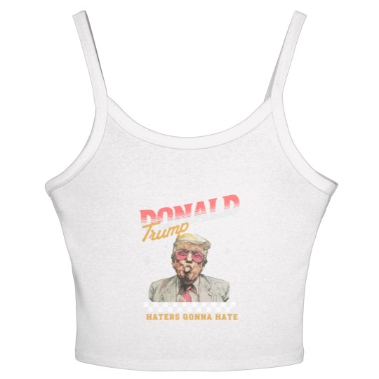 Discover Donald Trump Haters Gonna Hate Women's Spaghetti Strap Tank Tops, Trump 2024 Women's Spaghetti Strap Tank Tops