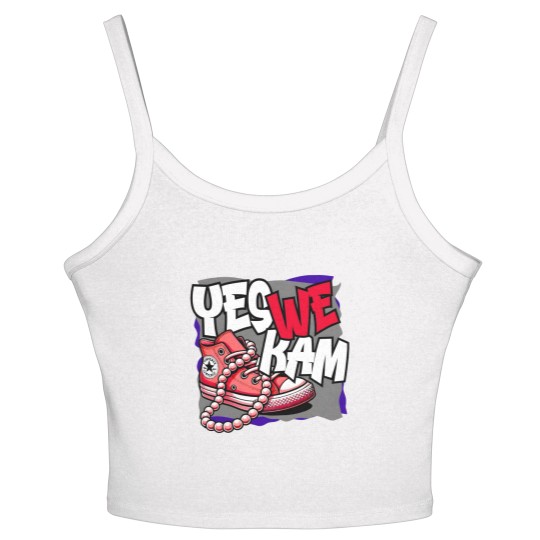Discover Kamala Harris , Yes We Kam, red white and blue, Women's Spaghetti Strap Tank Tops