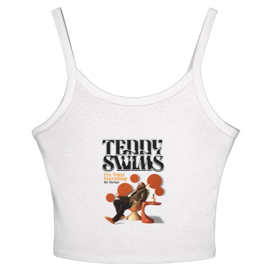 Discover I've Tried Everything But Therapy Teddy Swims Women's Spaghetti Strap Tank Tops