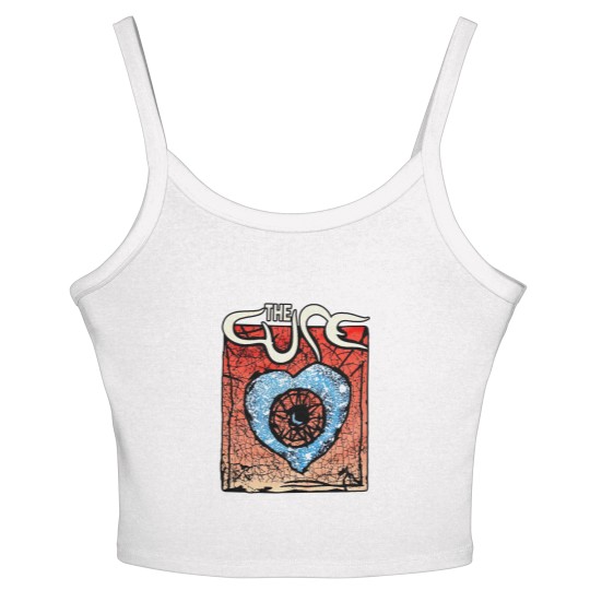 Discover Vintage The Cure Women's Spaghetti Strap Tank Tops, The Cure Women's Spaghetti Strap Tank Tops, Rock Music Graphic Women's Spaghetti Strap Tank Tops