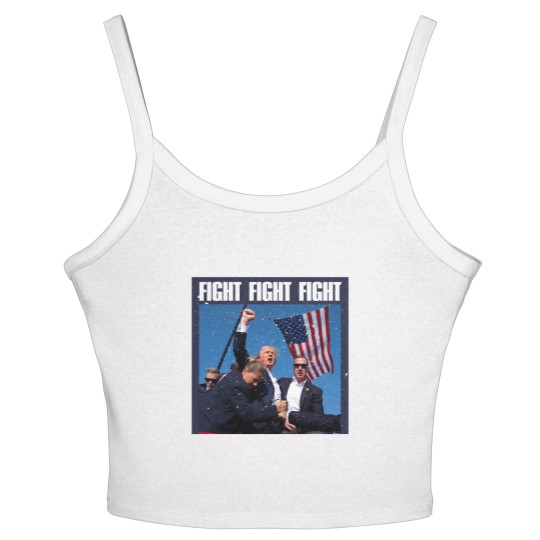 Discover Trump Fight Fight Fight - Trump Fight - Women's Spaghetti Strap Tank Tops