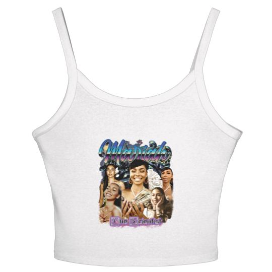 Discover Vintage Mariah the Scientist Women's Spaghetti Strap Tank Tops, Mariah the Scientist