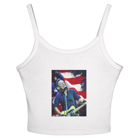 Discover Bruce Springsteen Graphic Women's Spaghetti Strap Tank Tops  Bruce Springsteen Women's Spaghetti Strap Tank Tops Tour 2024 Women's Spaghetti Strap Tank Tops