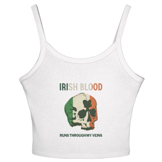 Discover Irish Blood run through my Veins Women's Spaghetti Strap Tank Tops