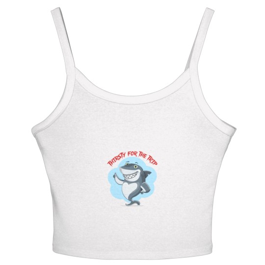 Discover Hungry shark Women's Spaghetti Strap Tank Tops